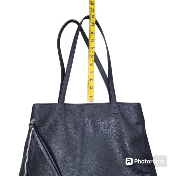 Viola Castellani Black Pebble Italian Leather Shoulder Tote Bag - Picture 14 of 16